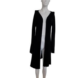 BCBG MAXAZRIA duster open front cardigan black size Large